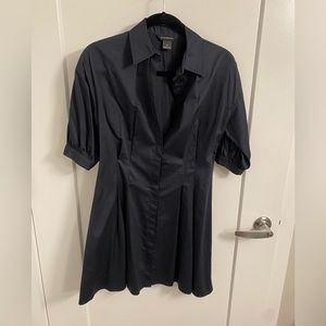 Club Monaco Navy Mini Poplin Dress